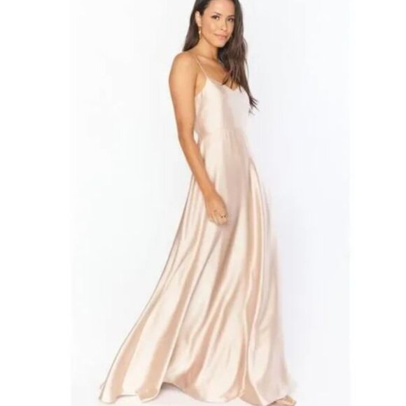 Show Me Your Mumu Faith Maxi Full Length Bridesmaid Formal Dress Gown Champange - Picture 2 of 12